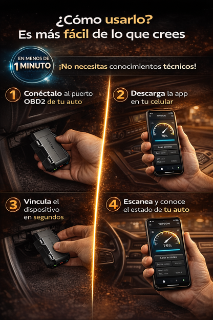 TOPDON CarPal ™ - escáner Bluetooth automotriz para celular
