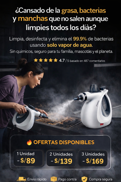 Phueut ™ - Limpiador a vapor portátil presurizado multiusos